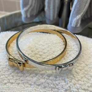 Kate Spade Silver & Gold Bangle bracelets